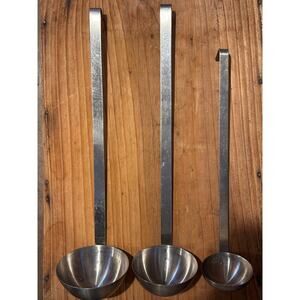 LOT 3 VINTAGE POLAR STAINLESS STEEL KOREA KITCHEN UTENSIL SOUP LADLES 2 4 6 OZ